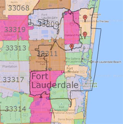 Fort Lauderdale Florida ZIP Codes .